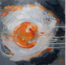 Fried Eggs. Day 3, 2020, 80x80 cm, oil on canvas